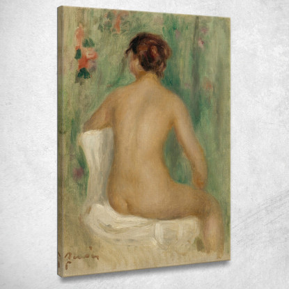 Assis De Dos Nuda Pierre-Auguste Renoir par359 quadro stampato su tela