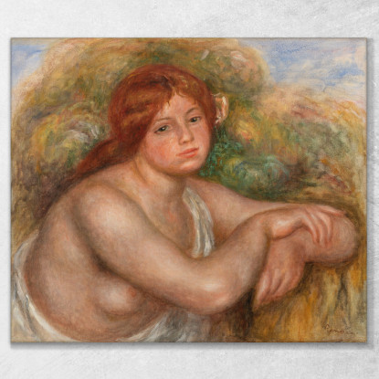 Busto Di Studio Nudo Di Donna Pierre-Auguste Renoir par364 quadro stampato su tela