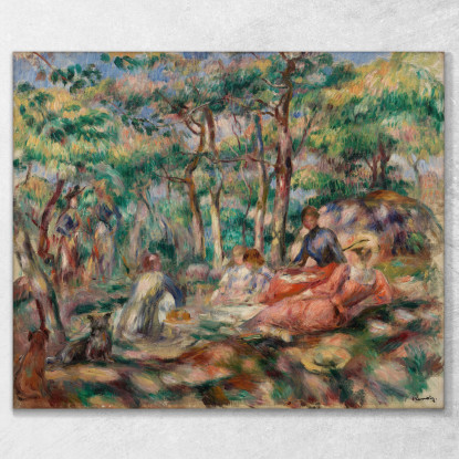 Pranzo Pic-Nic Sull'Erba Pierre-Auguste Renoir par401 quadro stampato su tela