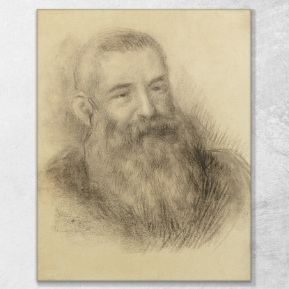 Ritratto Di Claude Monet Pierre-Auguste Renoir par405 quadro stampato su tela