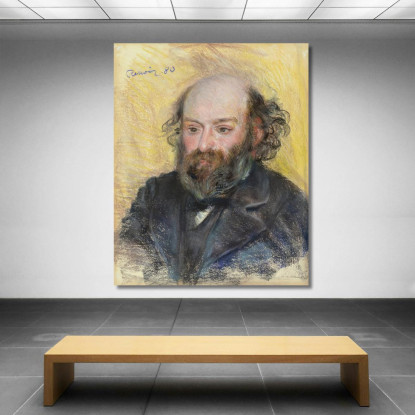 Ritratto Di Cézanne Pierre-Auguste Renoir par406 quadro stampato su tela