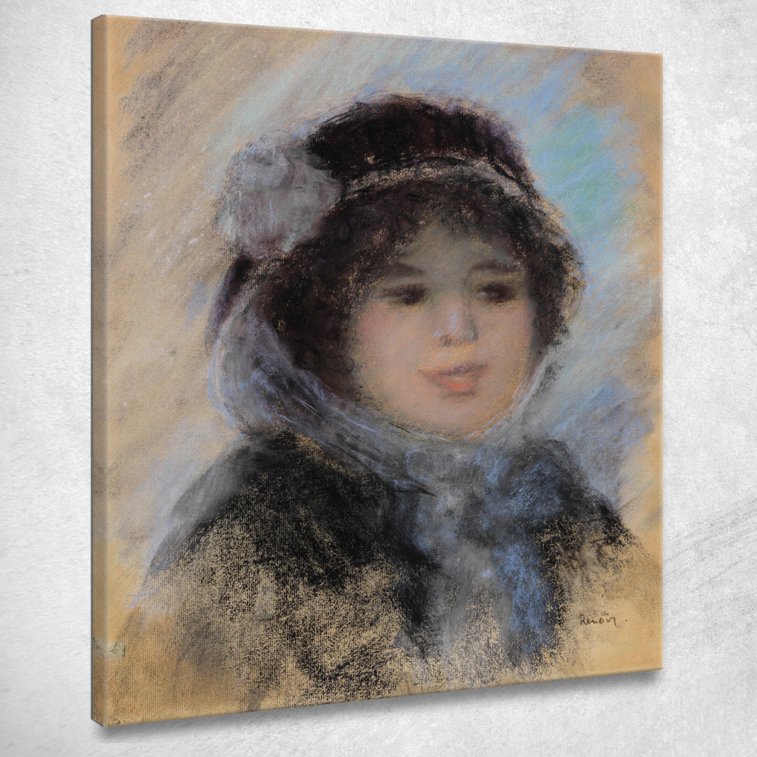 Ritratto Di Una Donna Pierre-Auguste Renoir par409 quadro stampato su tela