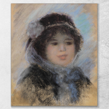 Ritratto Di Una Donna Pierre-Auguste Renoir par409 quadro stampato su tela