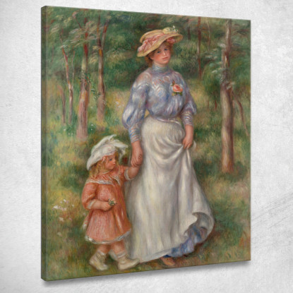 Passeggiata La Passeggiata Pierre-Auguste Renoir par423 quadro stampato su tela