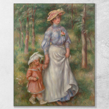 Passeggiata La Passeggiata Pierre-Auguste Renoir par423 quadro stampato su tela