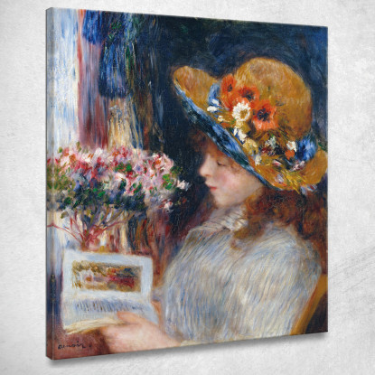 Ragazza Che Legge Pierre-Auguste Renoir par429 quadro stampato su tela