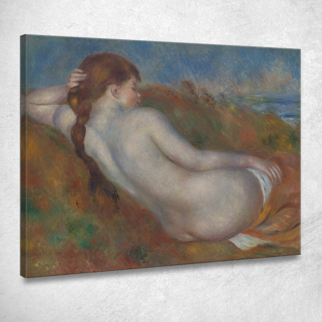 Nudo Sdraiato Pierre-Auguste Renoir par430 quadro stampato su tela