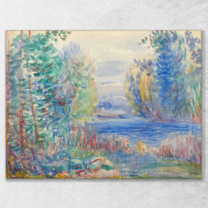 Paesaggio Fluviale Pierre-Auguste Renoir par434 quadro stampato su tela