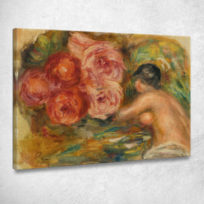 Rose E Studio Di Gabrielle Pierre-Auguste Renoir par439 quadro stampato su tela