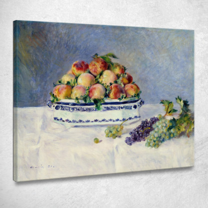 Natura Morta Con Pesche E Uva Pierre-Auguste Renoir par458 quadro stampato su tela