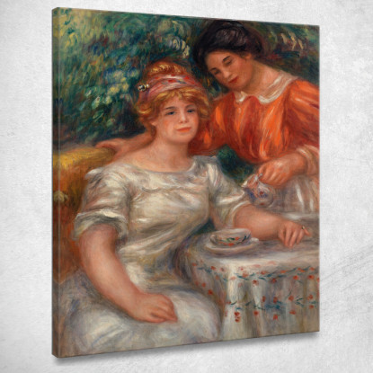 L'Ora Del Tè Pierre-Auguste Renoir par465 quadro stampato su tela