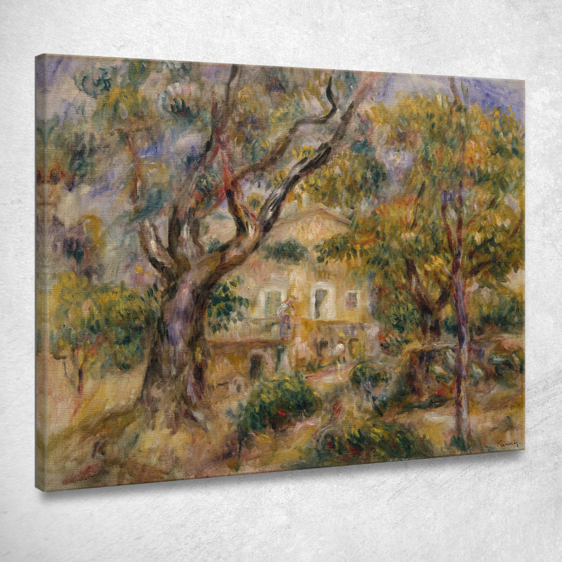 La Fattoria A Les Collettes Cagnes Pierre-Auguste Renoir par471 quadro stampato su tela