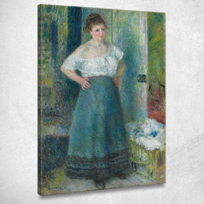 La Lavandaia Pierre-Auguste Renoir par472 quadro stampato su tela