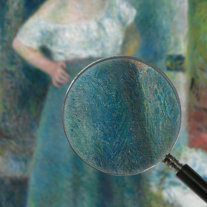 La Lavandaia Pierre-Auguste Renoir par472 quadro stampato su tela