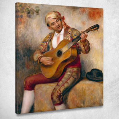 Il Chitarrista Spagnolo Pierre-Auguste Renoir par478 quadro stampato su tela