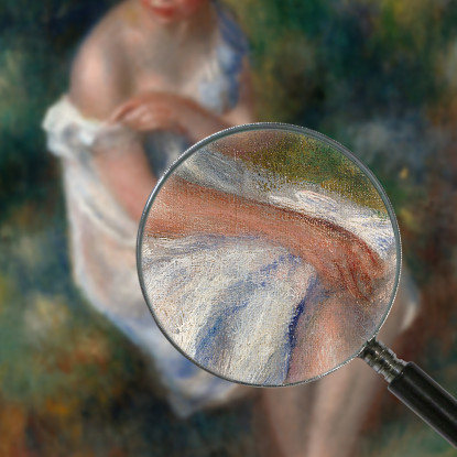 La Bagnante Pierre-Auguste Renoir par482 quadro stampato su tela