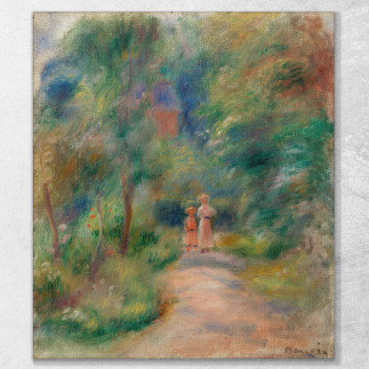 Due Figure Su Un Percorso Pierre-Auguste Renoir par485 quadro stampato su tela