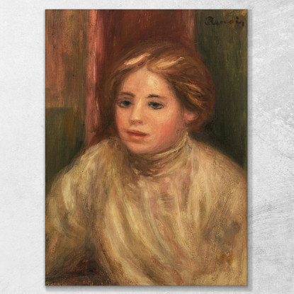 Testa Di Donna Bionda Pierre-Auguste Renoir par489 quadro stampato su tela