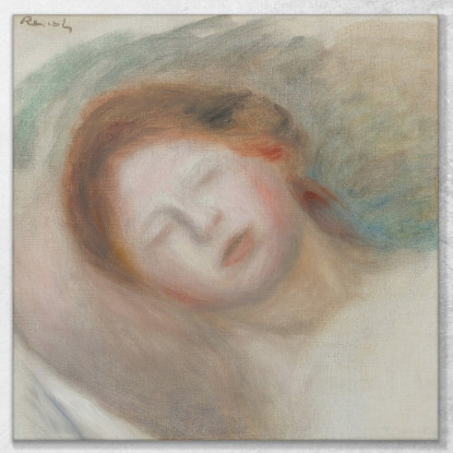 Testa Di Donna Pierre-Auguste Renoir par490 quadro stampato su tela