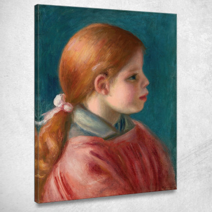 Testa Di Ragazza Pierre-Auguste Renoir par491 quadro stampato su tela