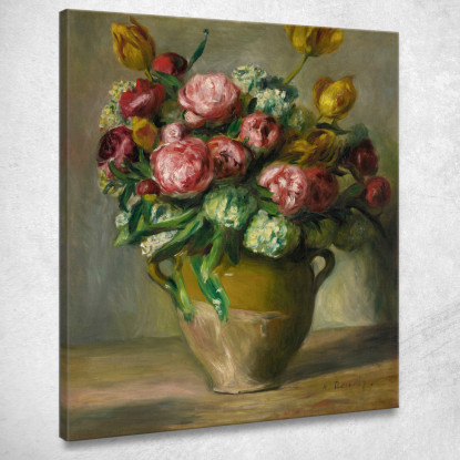 Vaso Di Peonie Pierre-Auguste Renoir par494 quadro stampato su tela