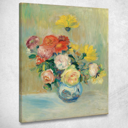 Vaso Di Rose E Dalie Pierre-Auguste Renoir par495 quadro stampato su tela