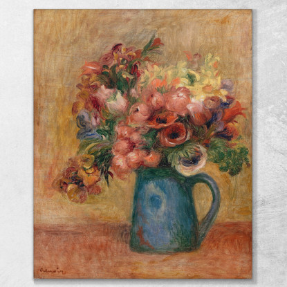 Vaso Di Fiori Pierre-Auguste Renoir par497 quadro stampato su tela