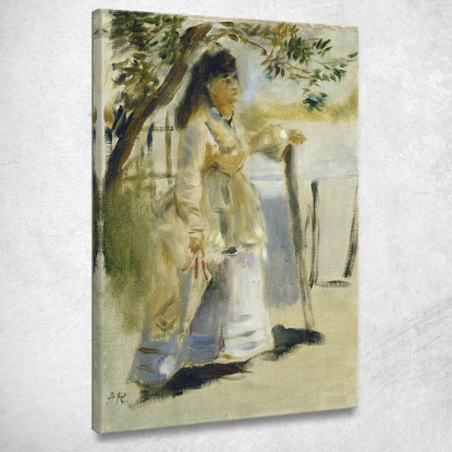 Donna Da Una Recinzione Pierre-Auguste Renoir par507 quadro stampato su tela