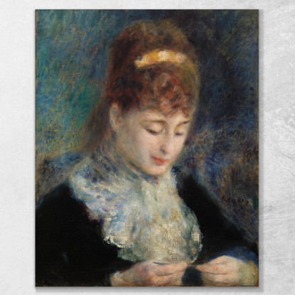 Donna All'Uncinetto Pierre-Auguste Renoir par508 quadro stampato su tela