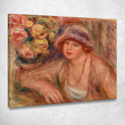 Donna Appoggiata Pierre-Auguste Renoir par515 quadro stampato su tela