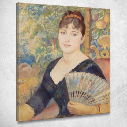 Donna Con Ventilatore Pierre-Auguste Renoir par519 quadro stampato su tela