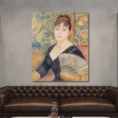 Donna Con Ventilatore Pierre-Auguste Renoir par519 quadro stampato su tela