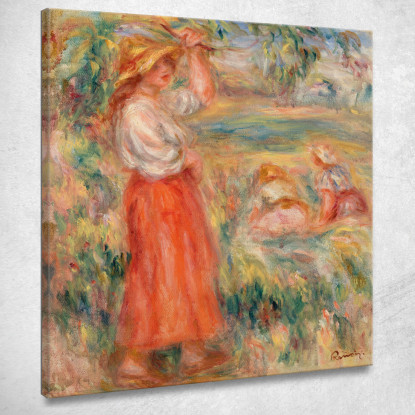 Donne Nei Campi Pierre-Auguste Renoir par522 quadro stampato su tela