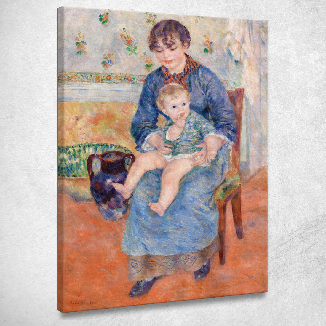 Giovane Madre Pierre-Auguste Renoir par527 quadro stampato su tela