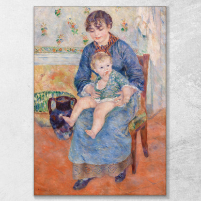 Giovane Madre Pierre-Auguste Renoir par527 quadro stampato su tela