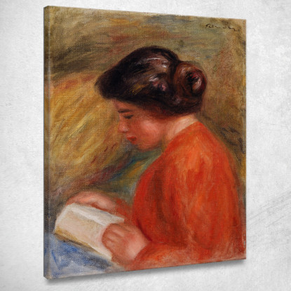 Giovane Donna Che Legge Pierre-Auguste Renoir par530 quadro stampato su tela