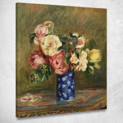 Mazzo Di Rose Pierre-Auguste Renoir par554 quadro stampato su tela