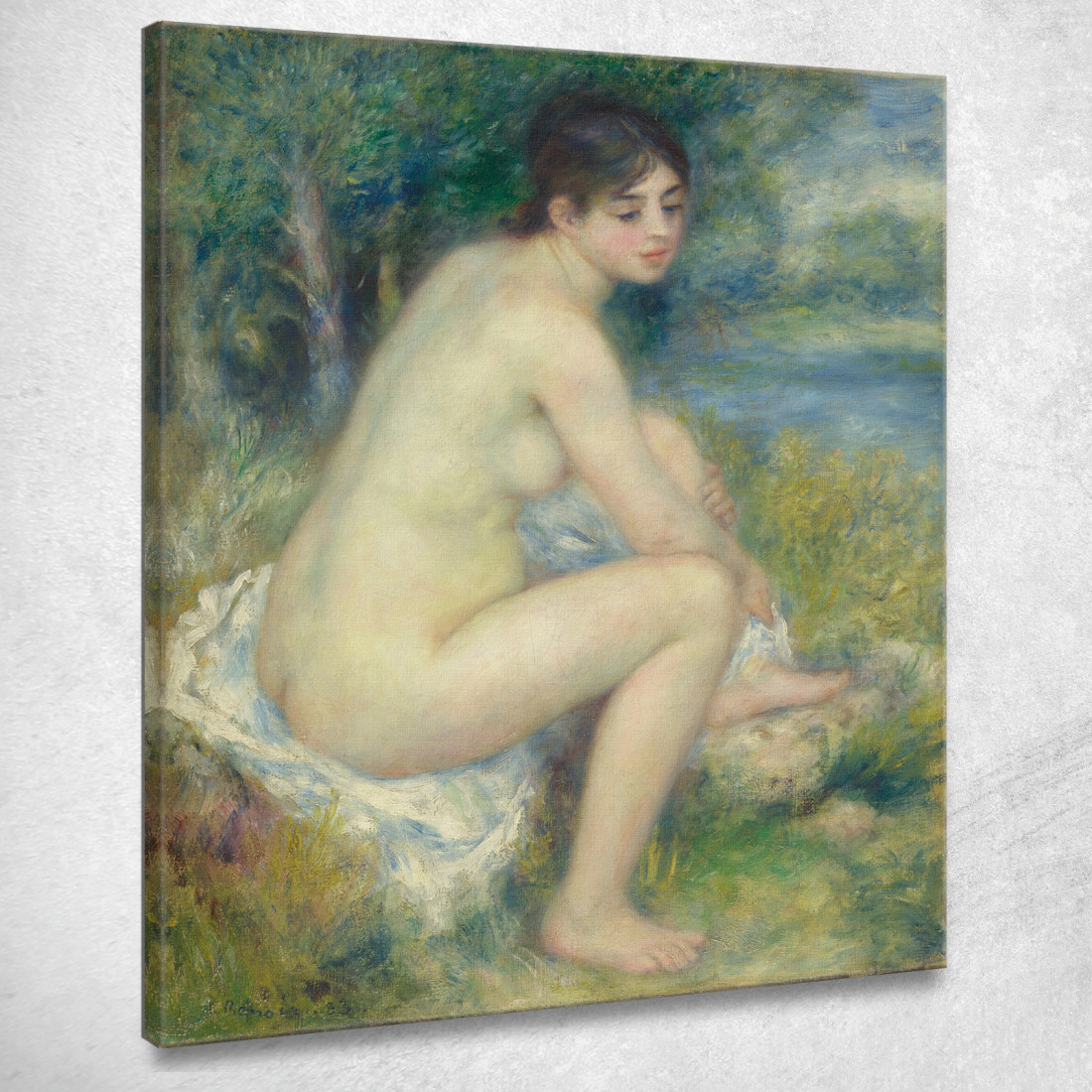 Donna Nuda In Un Paesaggio Pierre-Auguste Renoir par564 quadro stampato su tela