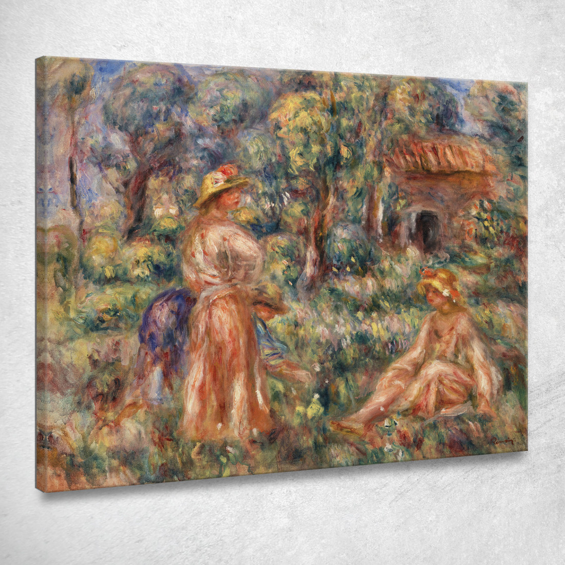 Ragazze In Un Paesaggio Pierre-Auguste Renoir par567 quadro stampato su tela