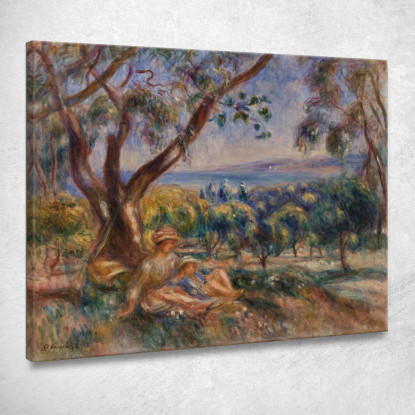 Paesaggio Con Figure Vicino A Cagnes Pierre-Auguste Renoir par574 quadro stampato su tela