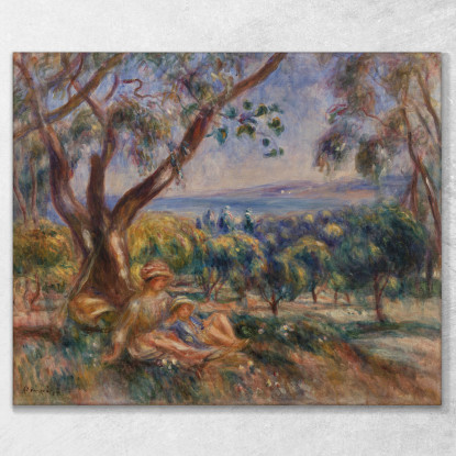Paesaggio Con Figure Vicino A Cagnes Pierre-Auguste Renoir par574 quadro stampato su tela