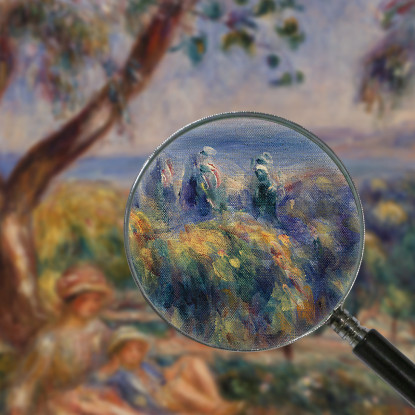 Paesaggio Con Figure Vicino A Cagnes Pierre-Auguste Renoir par574 quadro stampato su tela