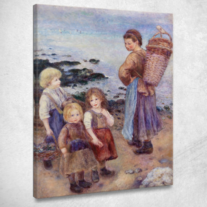 Pescatori Di Cozze A Berneval Pierre-Auguste Renoir par580 quadro stampato su tela