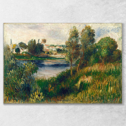 Paesaggio A Vétheuil Pierre-Auguste Renoir par588 quadro stampato su tela
