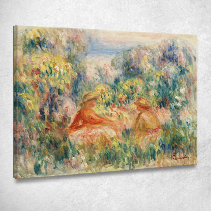 Due Donne In Un Paesaggio Pierre-Auguste Renoir par608 quadro stampato su tela