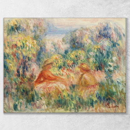 Due Donne In Un Paesaggio Pierre-Auguste Renoir par608 quadro stampato su tela