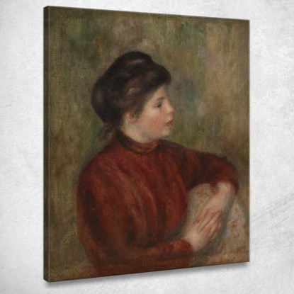 Donna Appoggiata Su Una Sedia Pierre-Auguste Renoir par615 quadro stampato su tela