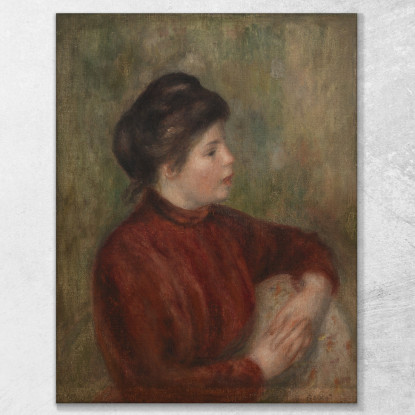 Donna Appoggiata Su Una Sedia Pierre-Auguste Renoir par615 quadro stampato su tela