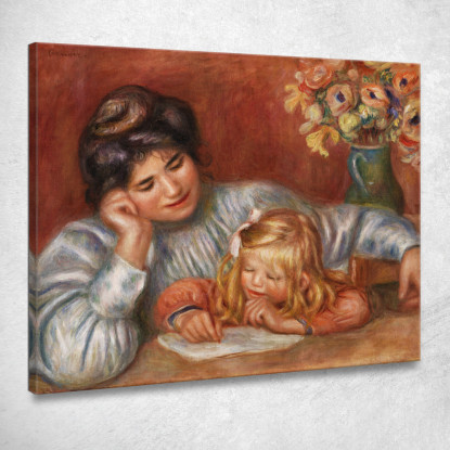 Lezione Di Scrittura 1905 Pierre-Auguste Renoir par620 quadro stampato su tela