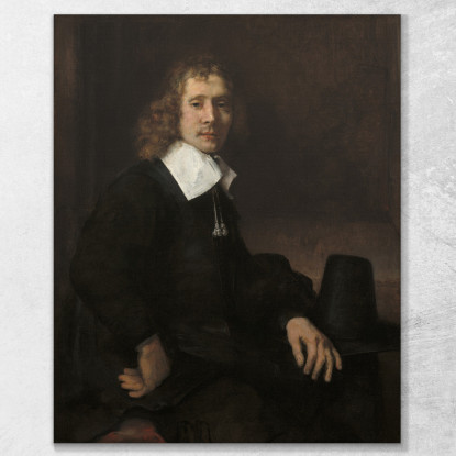 Un Giovane Seduto A Un Tavolo Rembrandt van Rijn rvr7 quadro stampato su tela